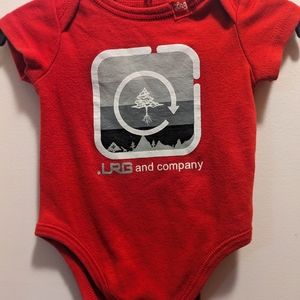 LRG infant 3-6 months red one piece bodysuit short sleeved with snaps